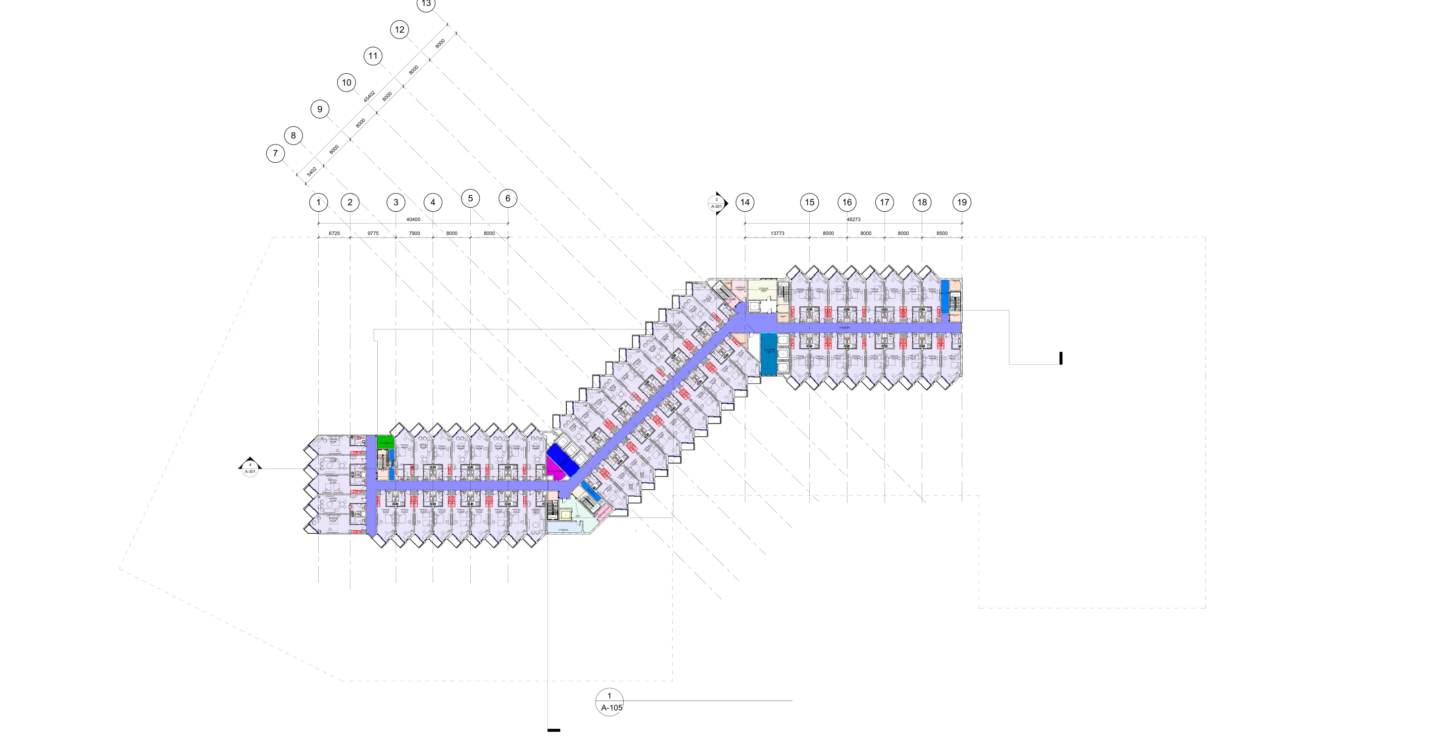 A-06 — original Revit colours retained. Enlarge to inspect the full sheet and legend.