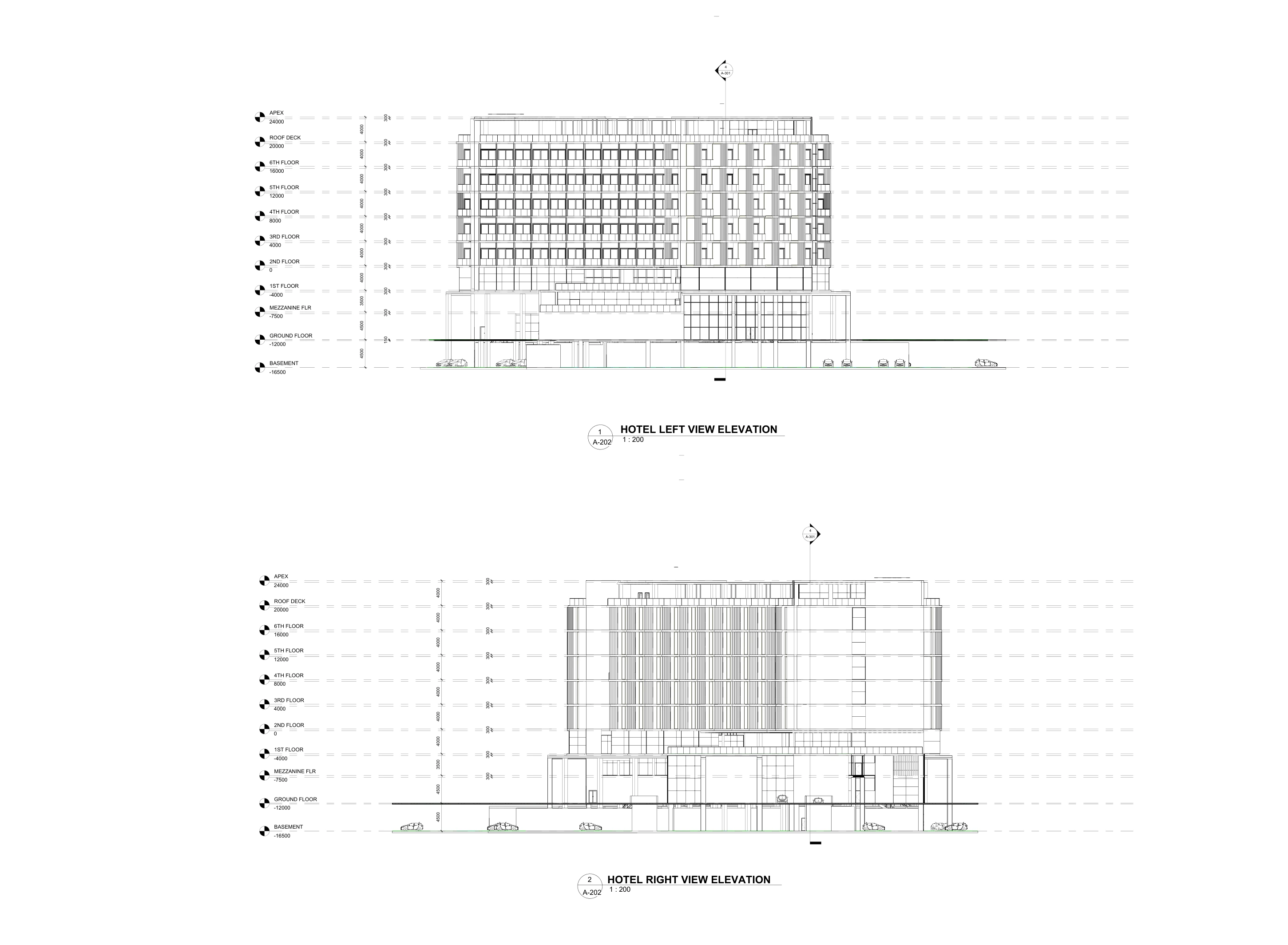 A-12 — Exterior Elevations Left And Right. Enlarge for the full original sheet.