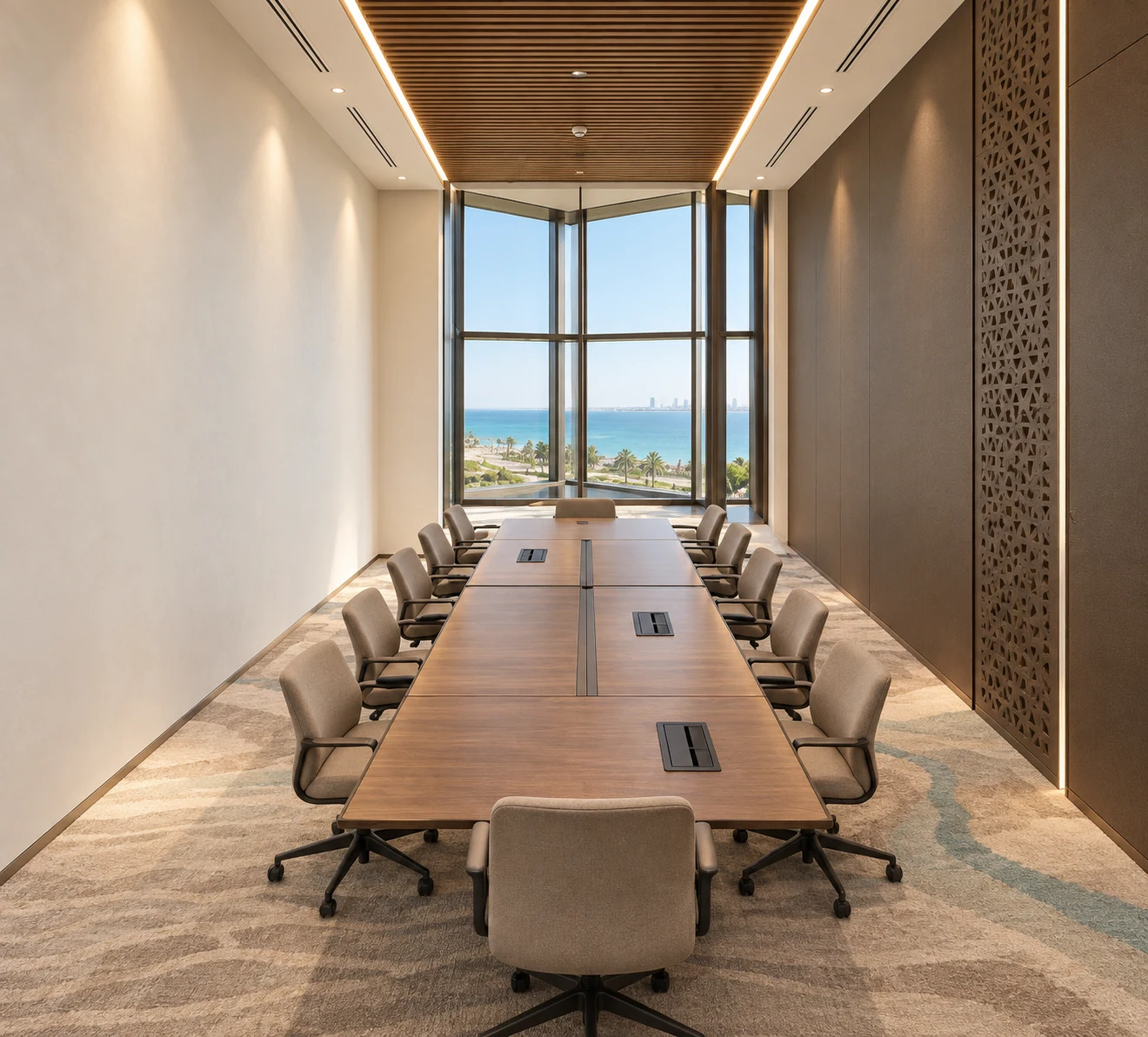 Boardroom: a more intimate setting for business and hosted meetings.