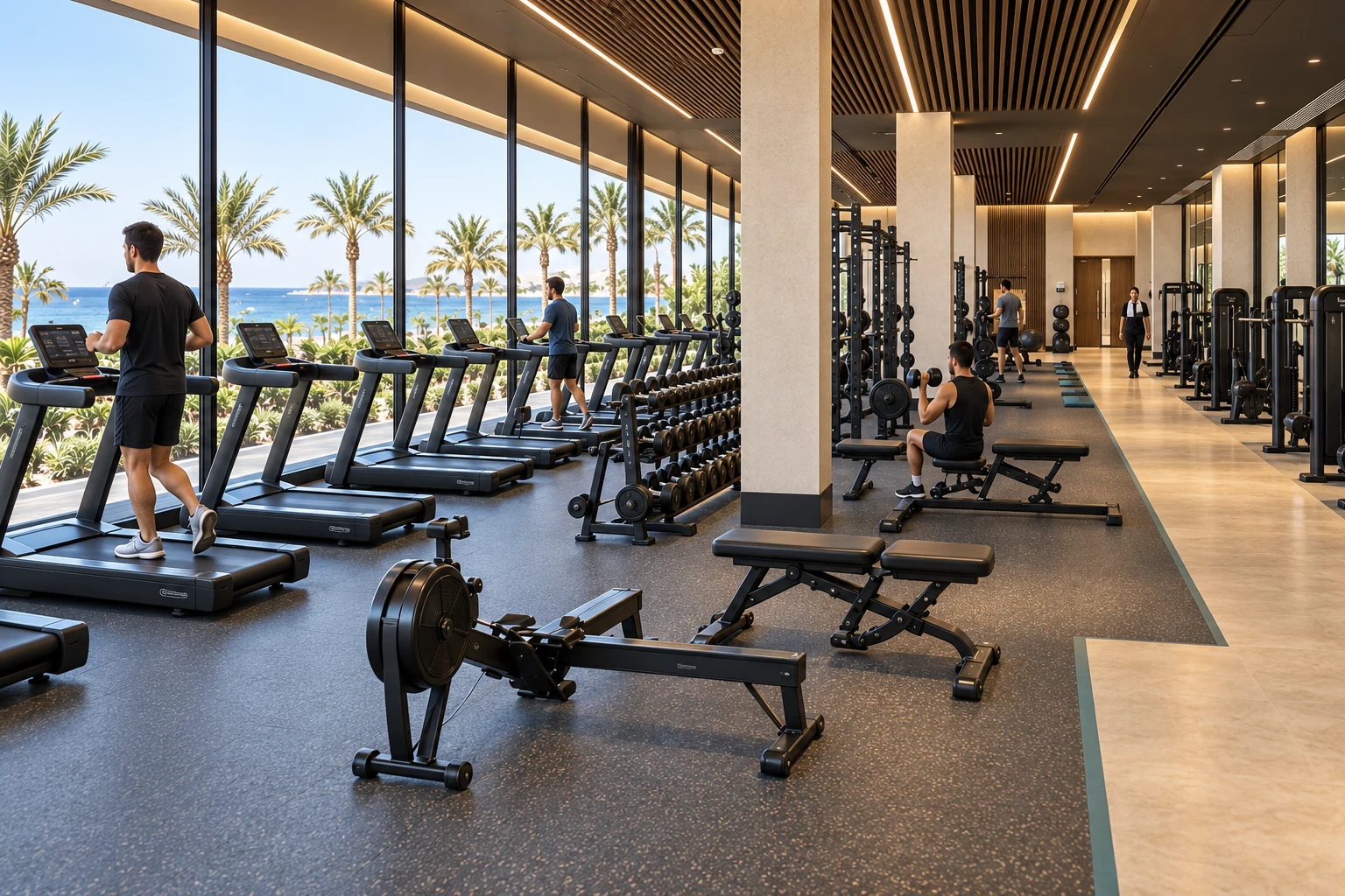 Fitness centre · View 02Cardio and strength areas take advantage of perimeter daylight and views.