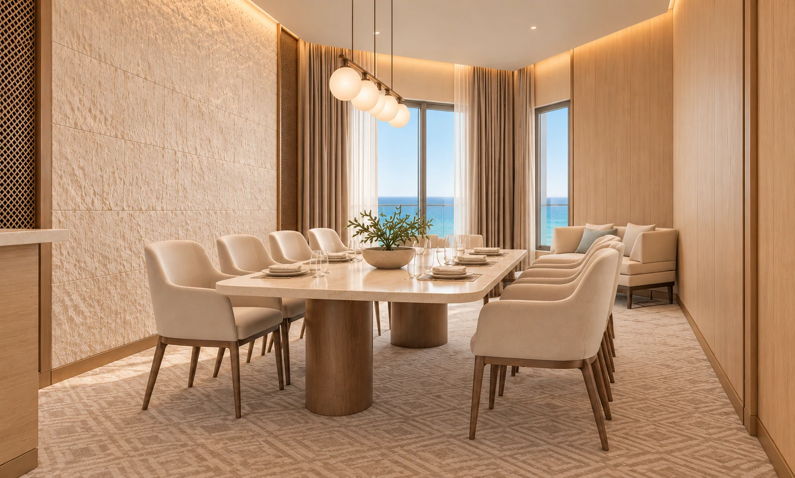 Suite dining room · View 01A distinct dining setting adds a more private hospitality space.