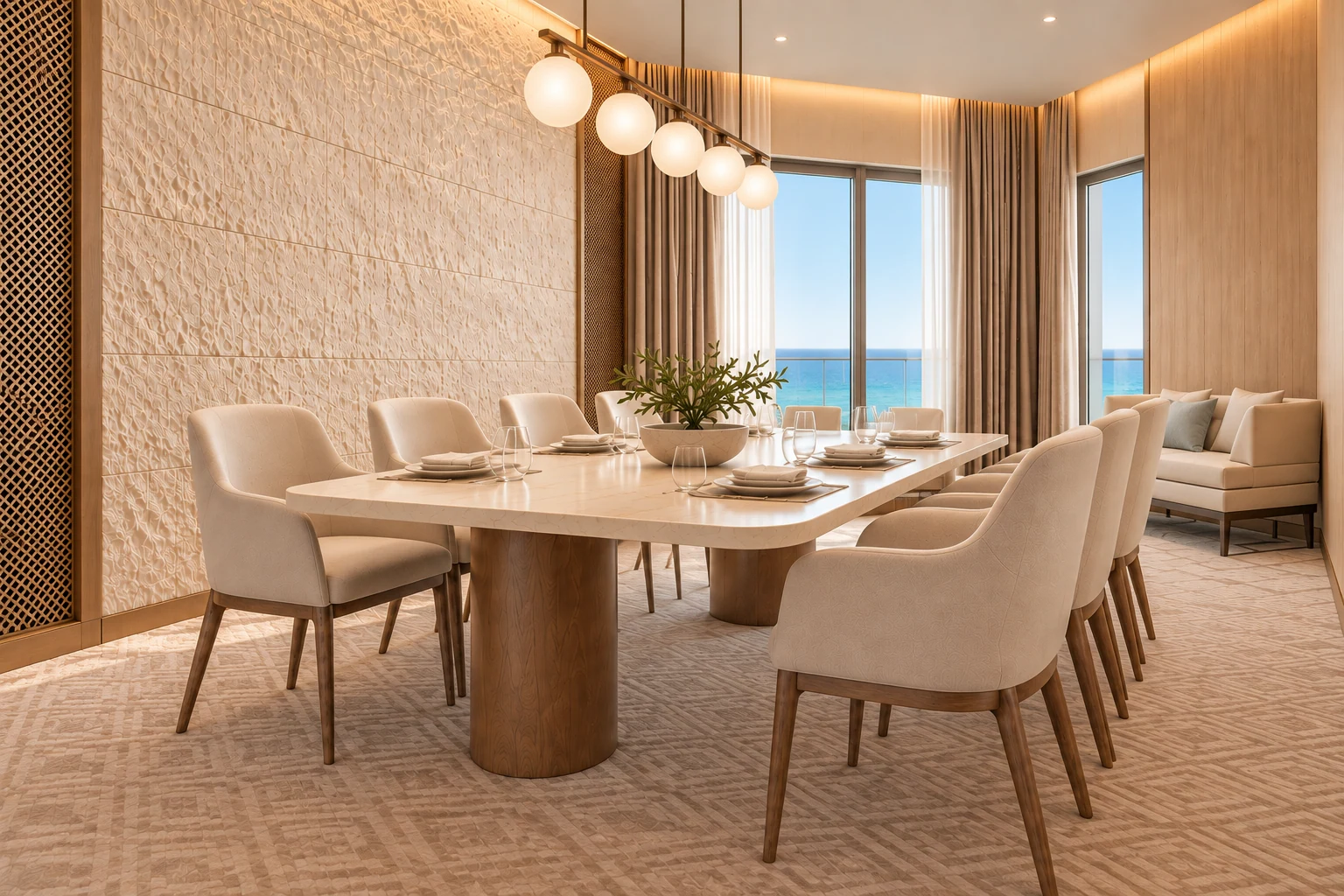 Suite dining room · View 02A distinct dining setting adds a more private hospitality space.